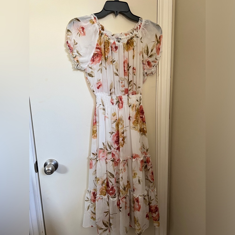 White Floral Dress